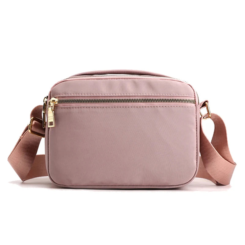 Roze Nylon Crossbody Tas - Roxana