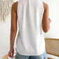 Pauline - Witte Casual Mouwloze Blouse