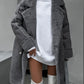 Gezellige Chic: Dames Pluche Teddy Jas met Fleece Voering & Casual Losse Pasvorm