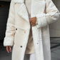 Gezellige Chic: Dames Pluche Teddy Jas met Fleece Voering & Casual Losse Pasvorm