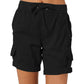 Chique Comfort: Dames High-Waisted Katoen Linnen Shorts - Luchtige Elegantie