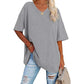 Zwart V-hals T-Shirt - Yvonne
