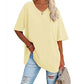 Zwart V-hals T-Shirt - Yvonne