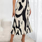Beige Geometrische Midi Rok - Myrta