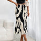 Beige Geometrische Midi Rok - Myrta