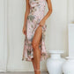Blauwe Bloemenprint Cami Jurk - Arisa