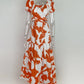Judy - Elegante Oranje Off-Shoulder Jurk