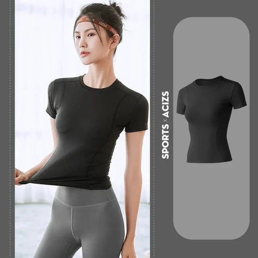 Shalea - Zwarte Naadloze Sporttop