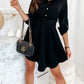 Zwarte Taille Shirtjurk - Nura