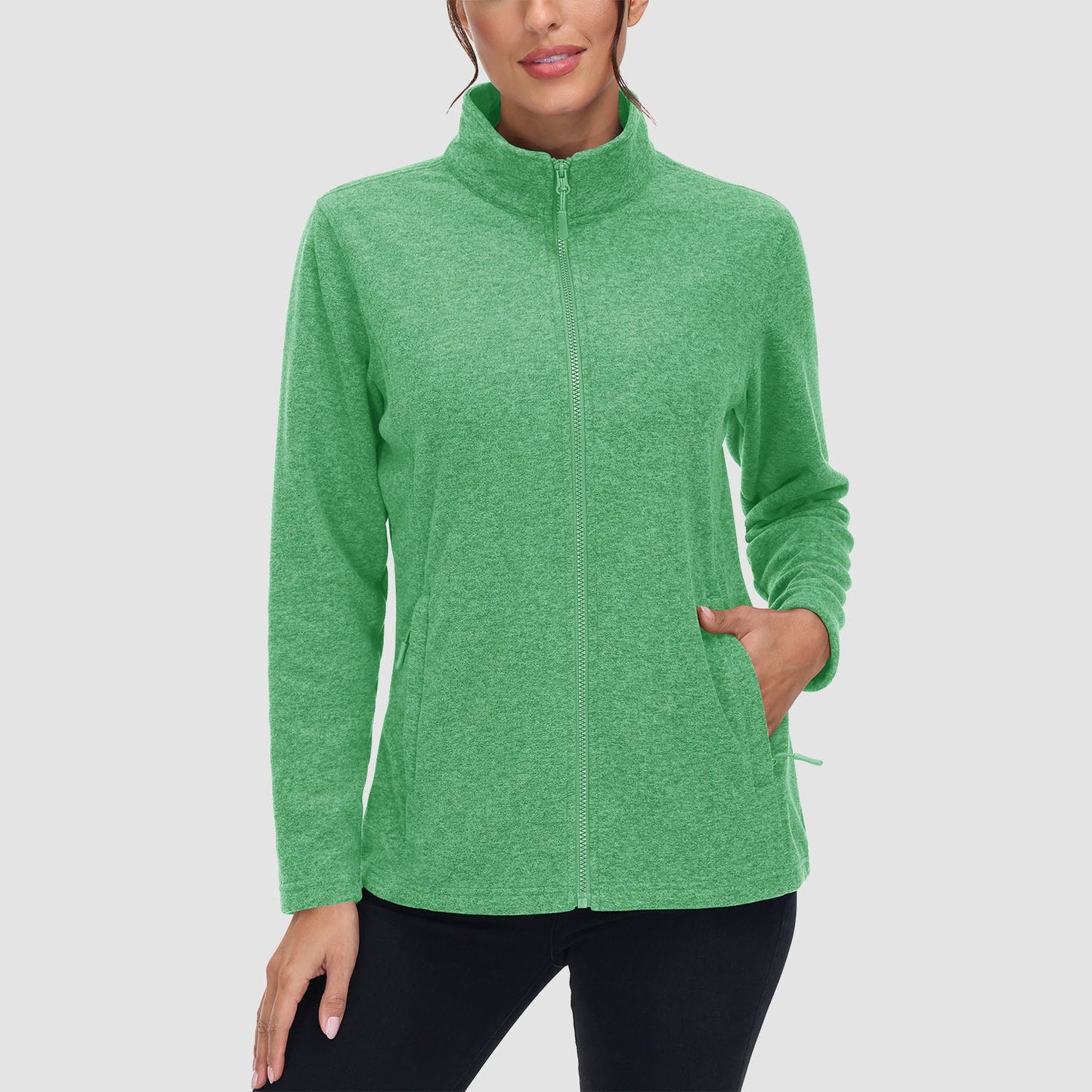 CozyChic Rits-Fleece: Warme Damesjas met Zakken
