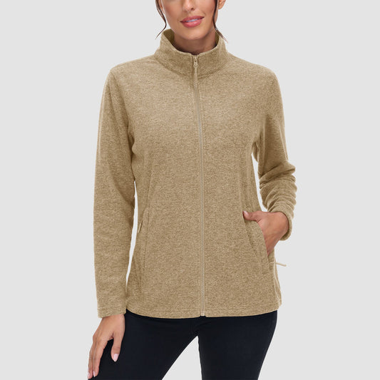 CozyChic Rits-Fleece: Warme Damesjas met Zakken