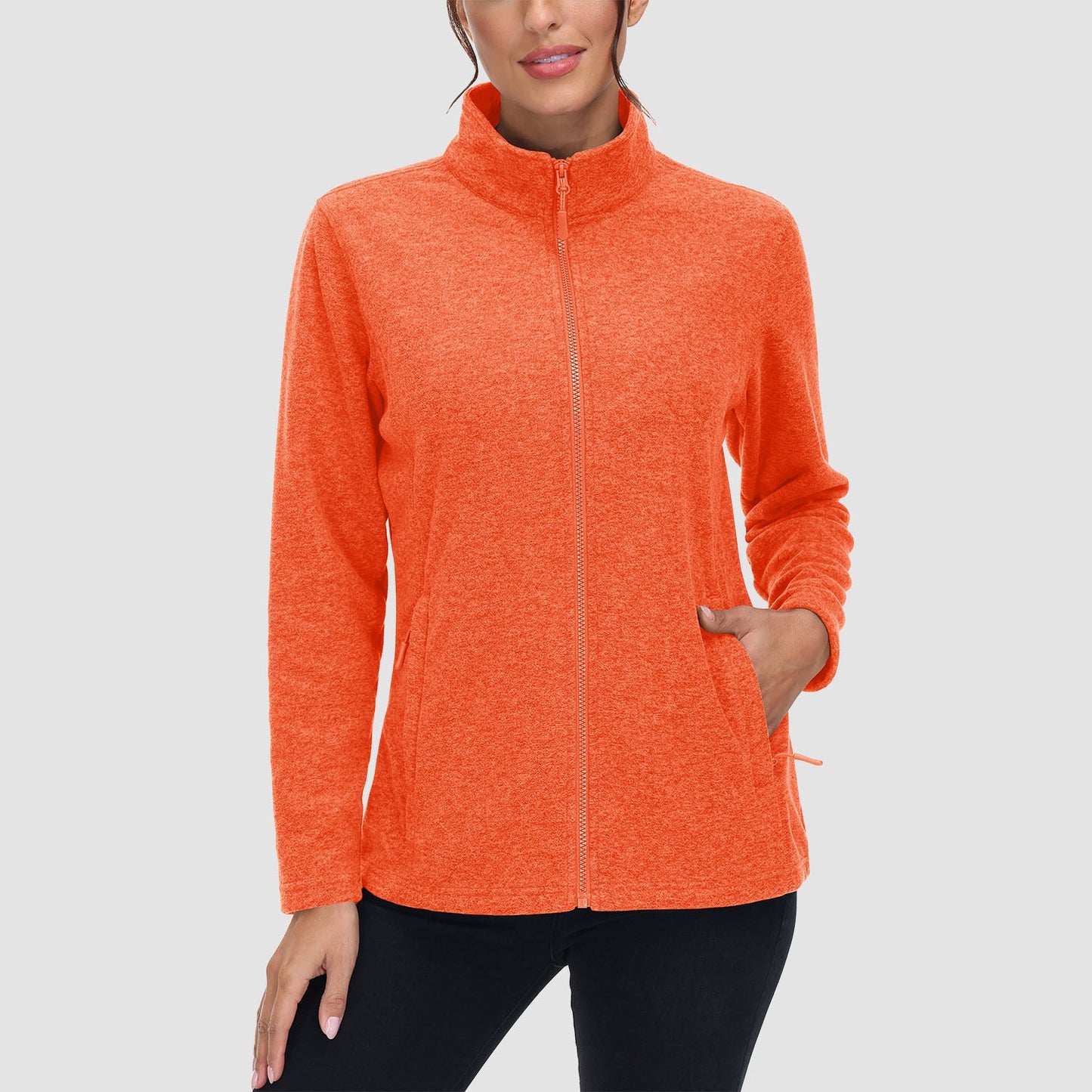 CozyChic Rits-Fleece: Warme Damesjas met Zakken