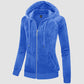 CozyChic: Dames Velours Fleece Hoodie - Warm, Stijlvol & Handig met Zakken!