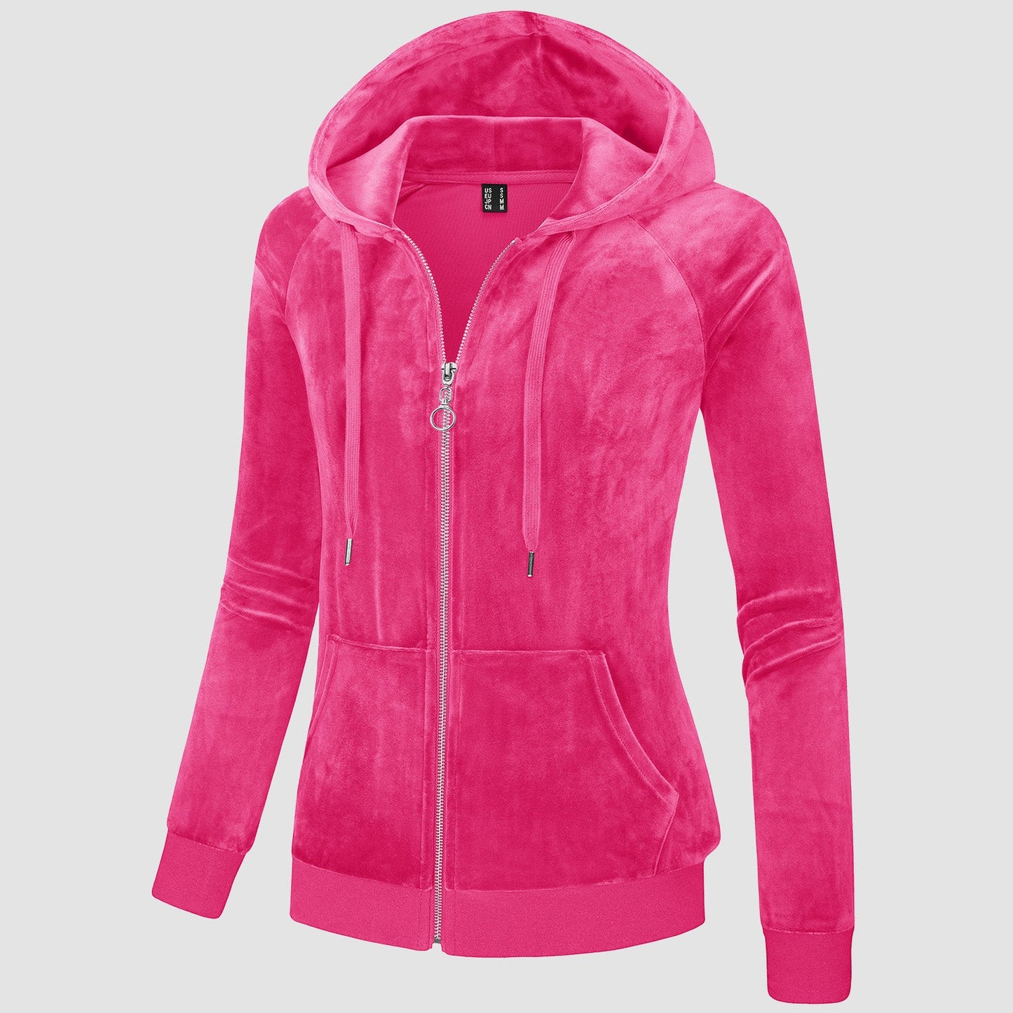 CozyChic: Dames Velours Fleece Hoodie - Warm, Stijlvol & Handig met Zakken!