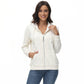 CozyChic: Dames Velours Fleece Hoodie - Warm, Stijlvol & Handig met Zakken!