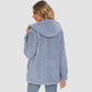 CozyChic Dames Hooded Sherpa Jas: Rits, Zakken - Winterse Warmte