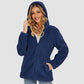 CozyChic Dames Hooded Sherpa Jas: Rits, Zakken - Winterse Warmte