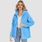 CozyChic Dames Hooded Sherpa Jas: Rits, Zakken - Winterse Warmte