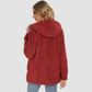CozyChic Dames Hooded Sherpa Jas: Rits, Zakken - Winterse Warmte