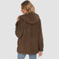 CozyChic Dames Hooded Sherpa Jas: Rits, Zakken - Winterse Warmte