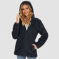 CozyChic Dames Hooded Sherpa Jas: Rits, Zakken - Winterse Warmte