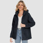 CozyChic Dames Hooded Sherpa Jas: Rits, Zakken - Winterse Warmte