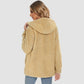 CozyChic Dames Hooded Sherpa Jas: Rits, Zakken - Winterse Warmte