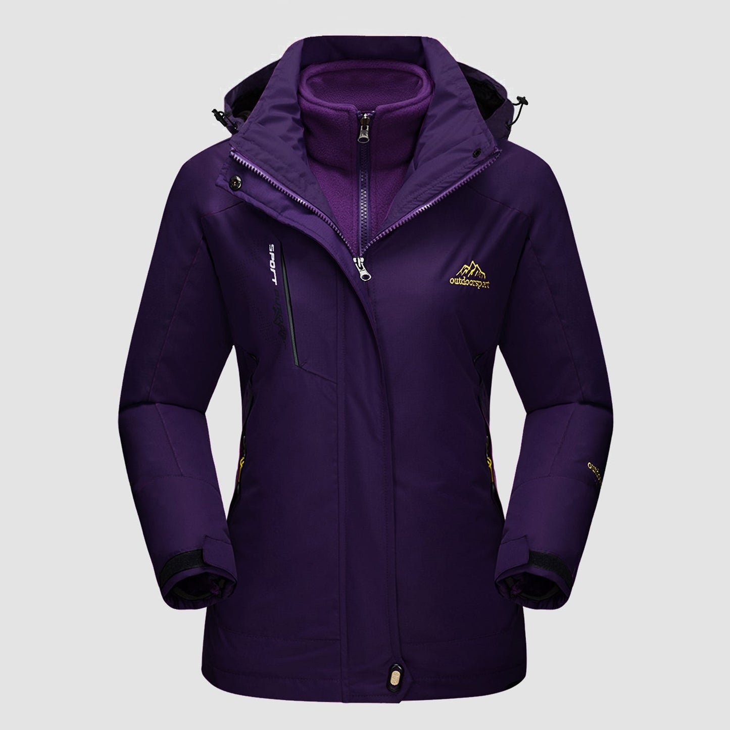 3-in-1 Elegantie: Ultieme Dames Winterjas – Warm, Waterdicht & Windbestendig