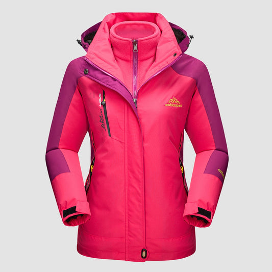 3-in-1 Elegantie: Ultieme Dames Winterjas – Warm, Waterdicht & Windbestendig