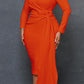 Dide - Elegante Oranje Jurk