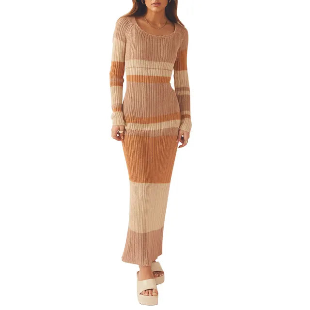 Liesanne - Gebreide Maxi Jurk