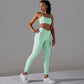 Tiffiny - Blauwe Yoga Set met Zakken
