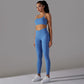 Tiffiny - Blauwe Yoga Set met Zakken