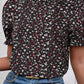 Zwarte Zanzea Bloemenprint Blouse - Lenda