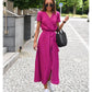 Blauwe Elegante Jurk - Albina
