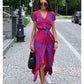 Blauwe Elegante Jurk - Albina