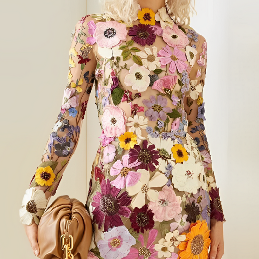 Fien - Elegante Bloemdecoratie Jurk