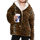 Chique Sherpa Bliss: Dames Fuzzy Hooded Jacket met Zakken