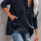 Chique Delancey Katoenen Henley Hoodie met Zakken