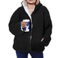 Chique Sherpa Bliss: Dames Fuzzy Hooded Jacket met Zakken
