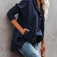 Chique Delancey Katoenen Henley Hoodie met Zakken