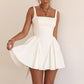 Elise - Witte Mini Jurk met Strikdetail