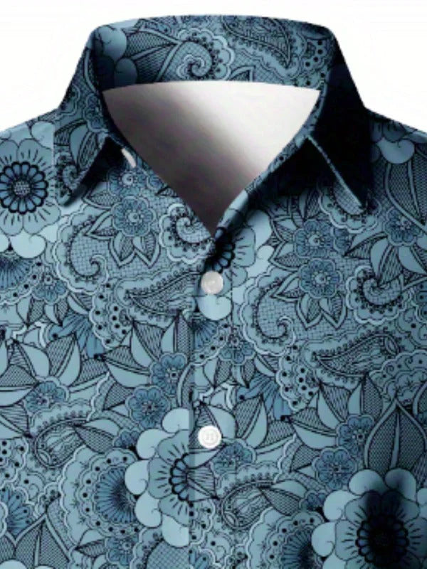 Blauwe tinten blouse