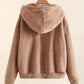 Chique Gezellige Ritssluiting: Dames Pluche Zak Hoodie