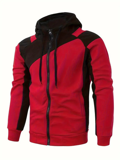 Stedelijke Stijl: Heren Hooded Varsity Color Block Jack