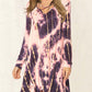 Blauwe Tie-dye Sexy Jurk - Eva