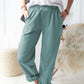 Casual linnen broek met elastische band - comfortabel en stijlvol