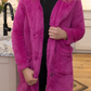 Gezellig Comfort: Oversized Effen Flanellen Jas