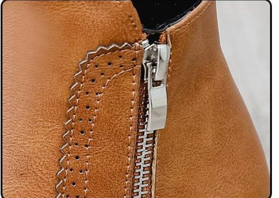 Elegante Dameslaarzen met 8cm Hak en Ritssluiting
