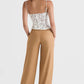 Djoa - Caramel Kleurige Pantalon
